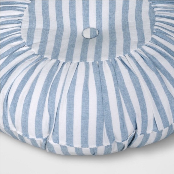 • Threshold Blue and White Striped Accent Pillow • - Picture 4 of 5